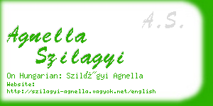 agnella szilagyi business card